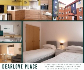 JustRelocate-Dearlove Place-Two bed apartment with Workspace And Free Parking in the centre of Bishops Stortford